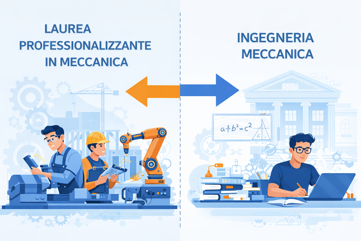 Differenza tra laurea professionalizzante in meccanica e ingegneria meccanica